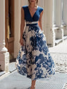 Apparelplayground Dress — Porcelain Print Flared Silhouette That Wears Like Living Art